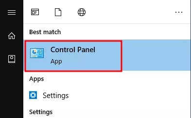control panel pada start menu windows 10