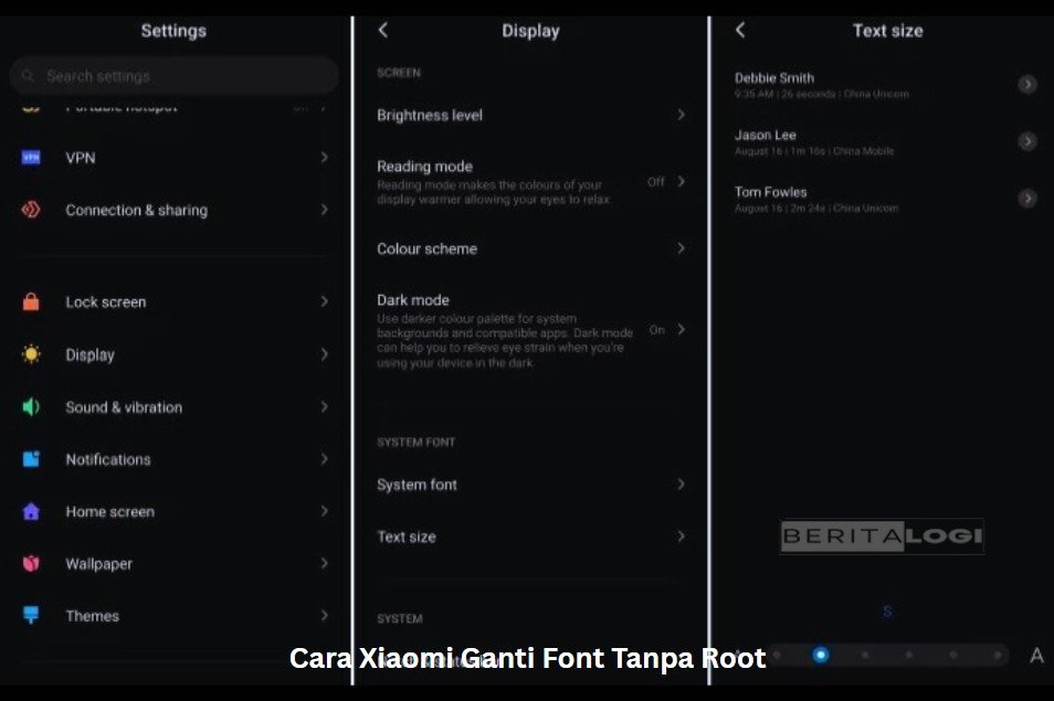 Cara Xiaomi Ganti Font Tanpa Root